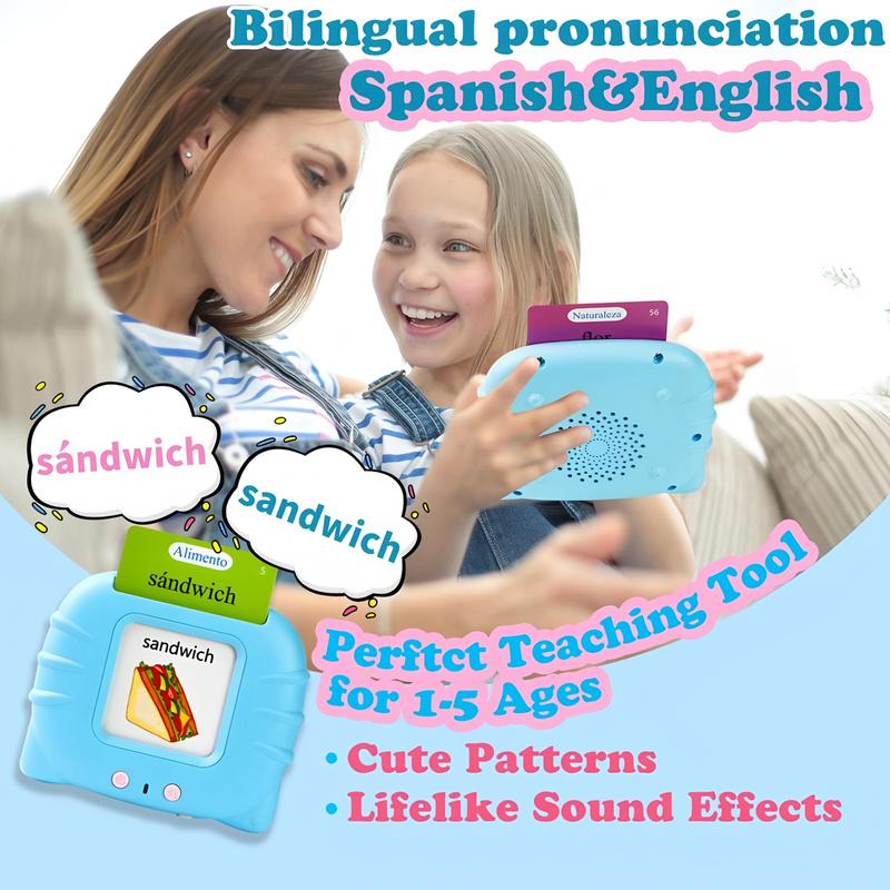 Bilingual English & Spanish Talking Flash Cards for Toddlers