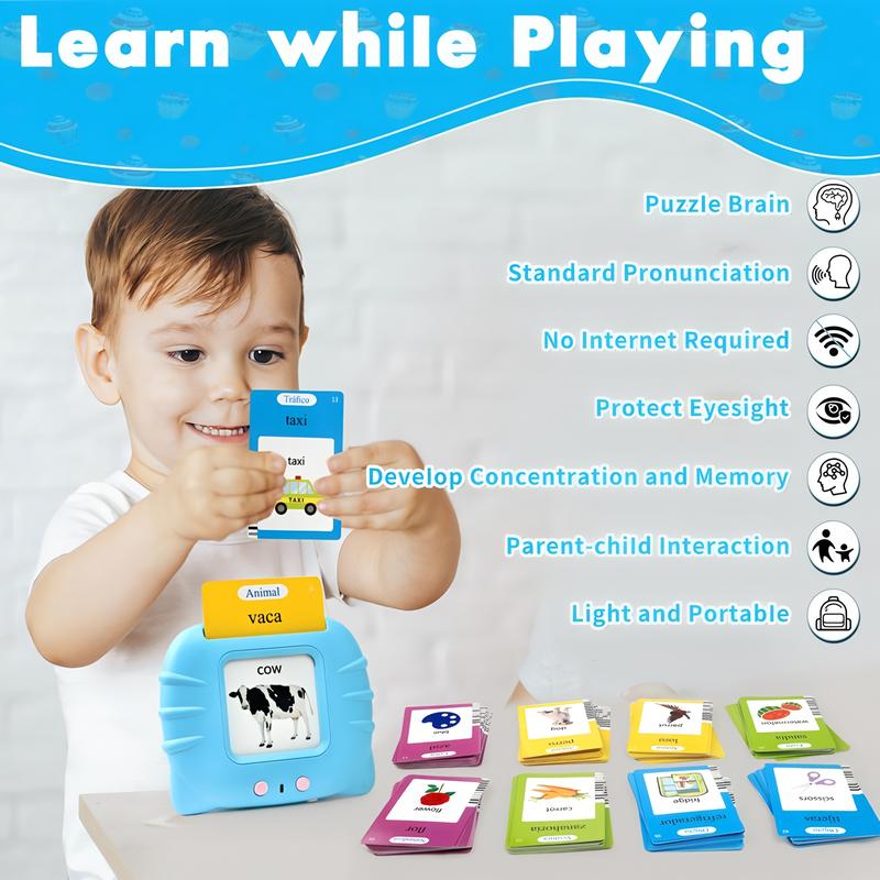 Bilingual English & Spanish Talking Flash Cards for Toddlers
