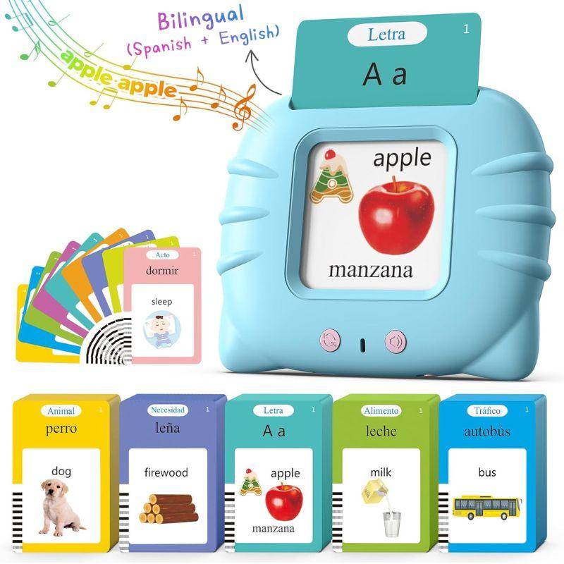 Bilingual English & Spanish Talking Flash Cards for Toddlers